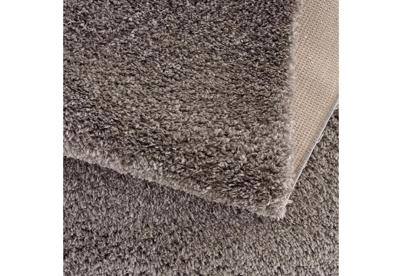 CARPET CITY Hochflor-Teppich Pulpy 100 Grau Uni - Bild 4