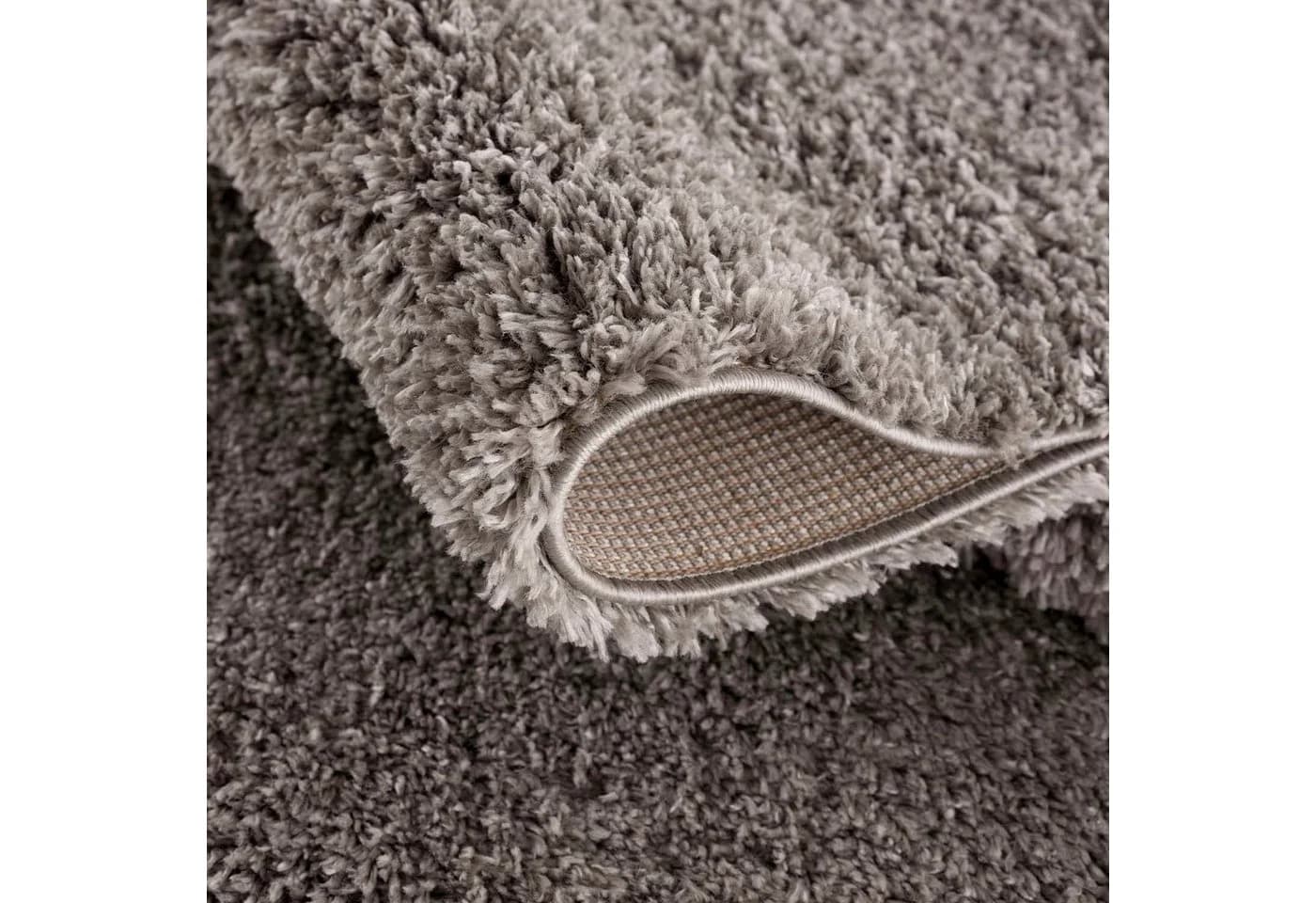 CARPET CITY Hochflor-Teppich Pulpy 100 Grau Uni - Bild 5