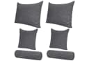 Selfitex Sofakissen 6-tlg. Set Anthrazit Polyester Bild 3