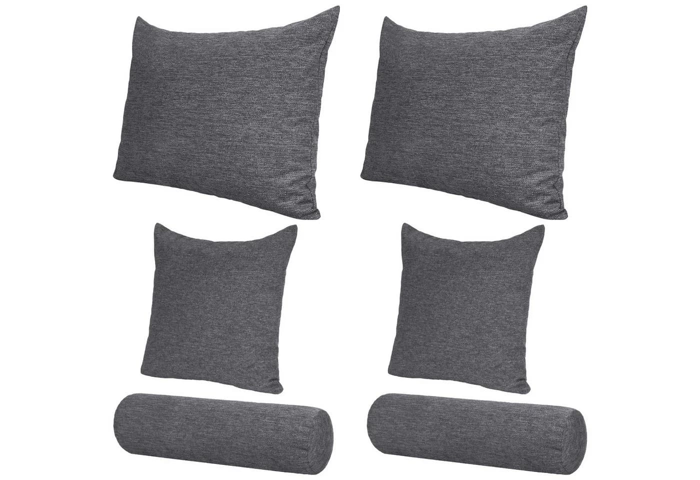Selfitex Sofakissen 6-tlg. Set Anthrazit Polyester - Bild 3