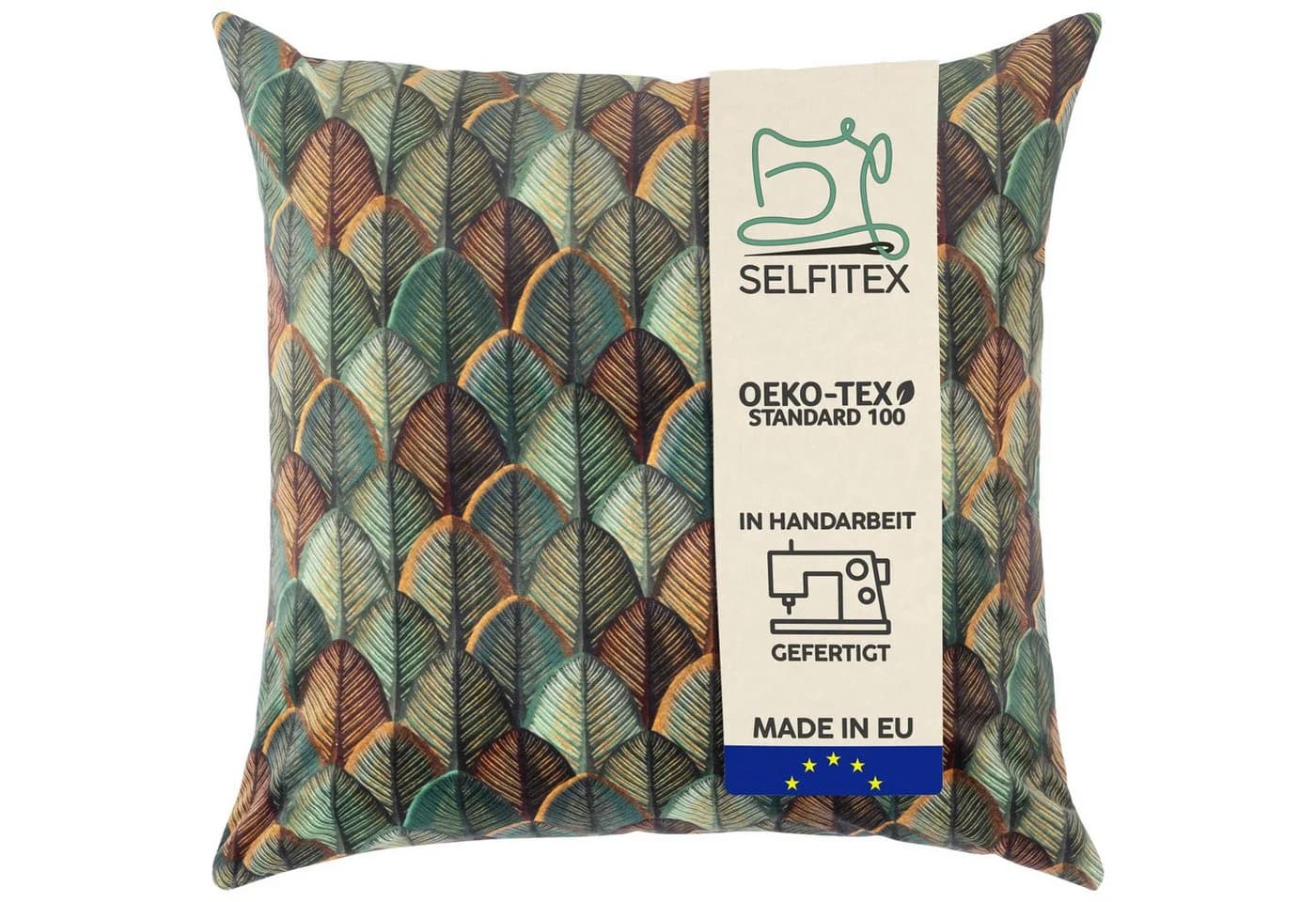 Selfitex Dekokissen Blattmotiv 60x60/60x80 cm mit Füllung - Bild 2