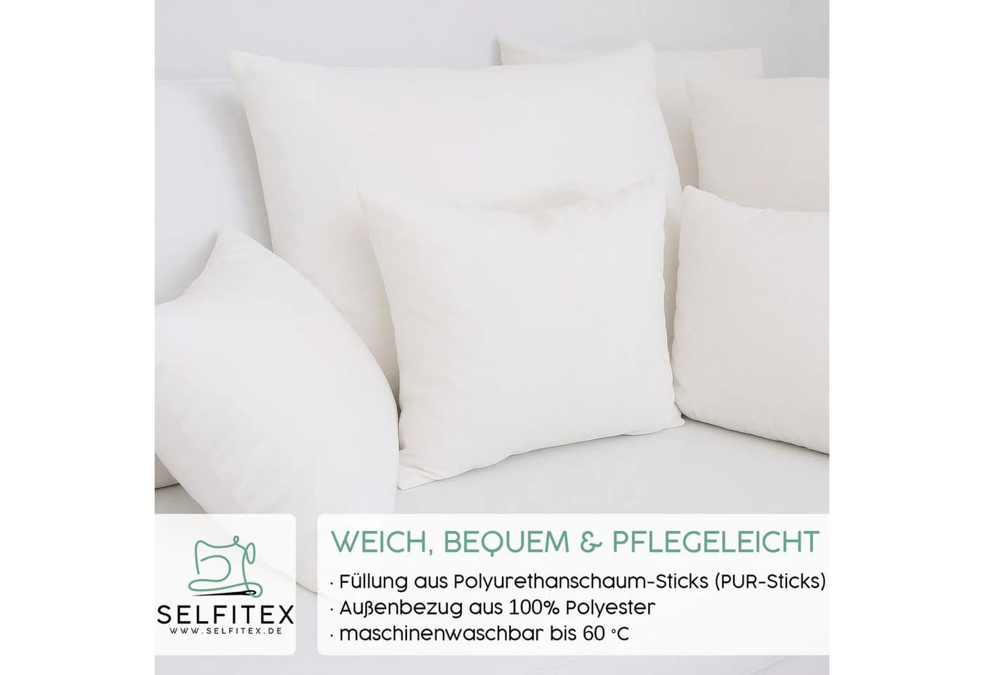 Selfitex Dekokissen 4er Set Cord Terracotta - Bild 5