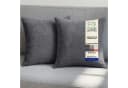 Selfitex Dekokissen 2er Set Anthrazit Strukturpolsterstoff Bild 2