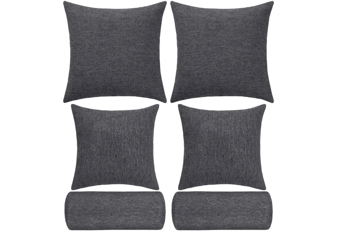 Selfitex Sofakissen 6-tlg. Set Grau Polyester - Bild 5