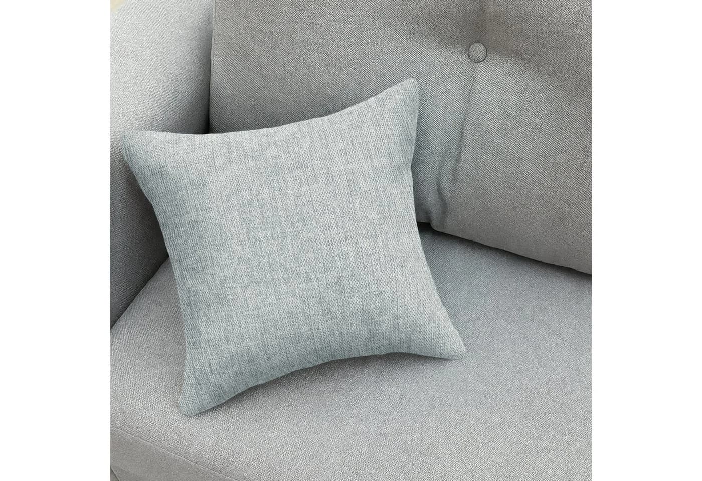 Selfitex Dekokissen 2er Set Grau Canvas Struktur