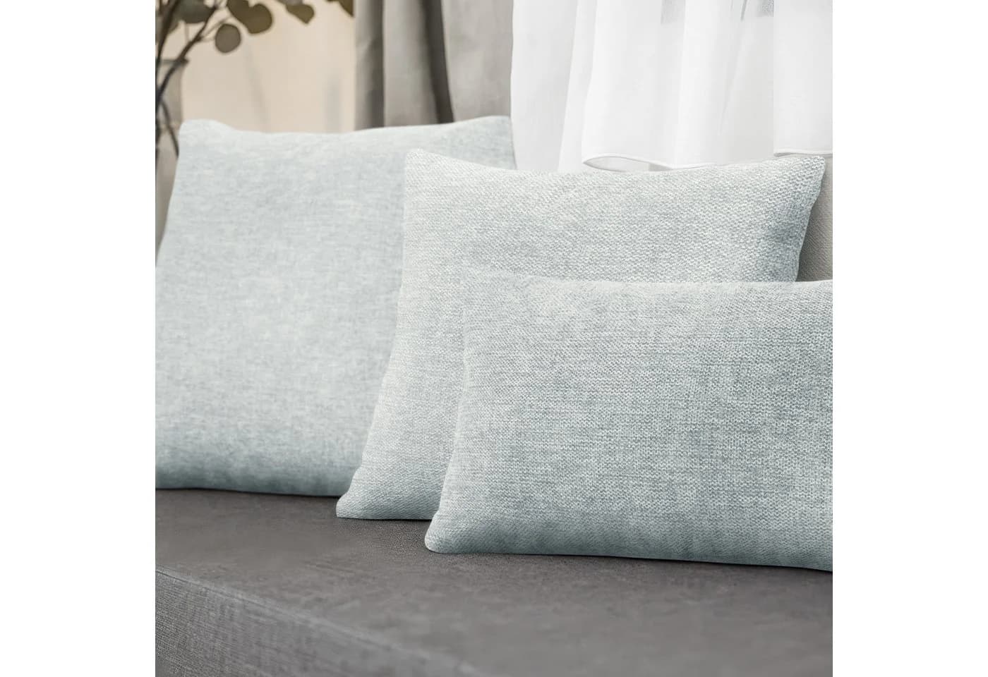 Selfitex Dekokissen 2er Set Grau Canvas Struktur - Bild 5