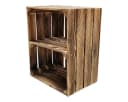 Teramico 2er Set Holzkiste mit Zwischenboden Braun Bild 1