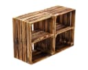 Teramico 2er Set Holzkiste mit Zwischenboden Braun Bild 2