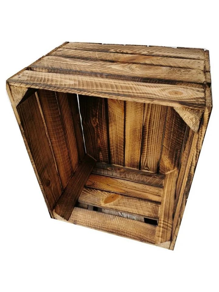 Teramico Holzkiste 2er Set Vintage Geflammt