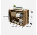 Teramico Holzkiste Obstkisten Regal 4er Set 50 x 40 x 30cm Bild 1