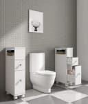 Happy Home Badschrank mit Rollen und Schubladen Weiß Bild 5