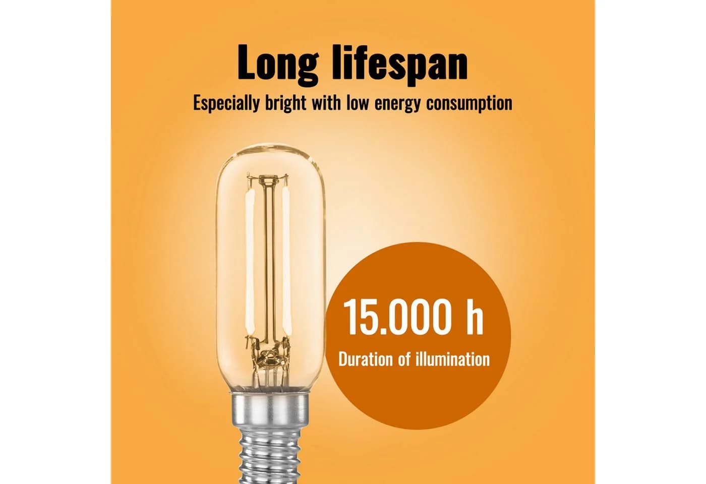 Poppstar E14 LED Leuchtmittel 2x Warmweiß T25 Röhre - Bild 4