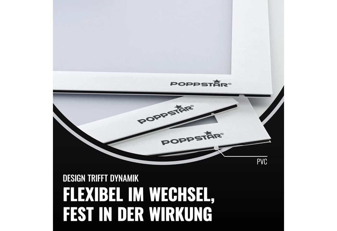 Poppstar Einzelrahmen Weiß Magnetischer Info-Rahmen A4 - Bild 3