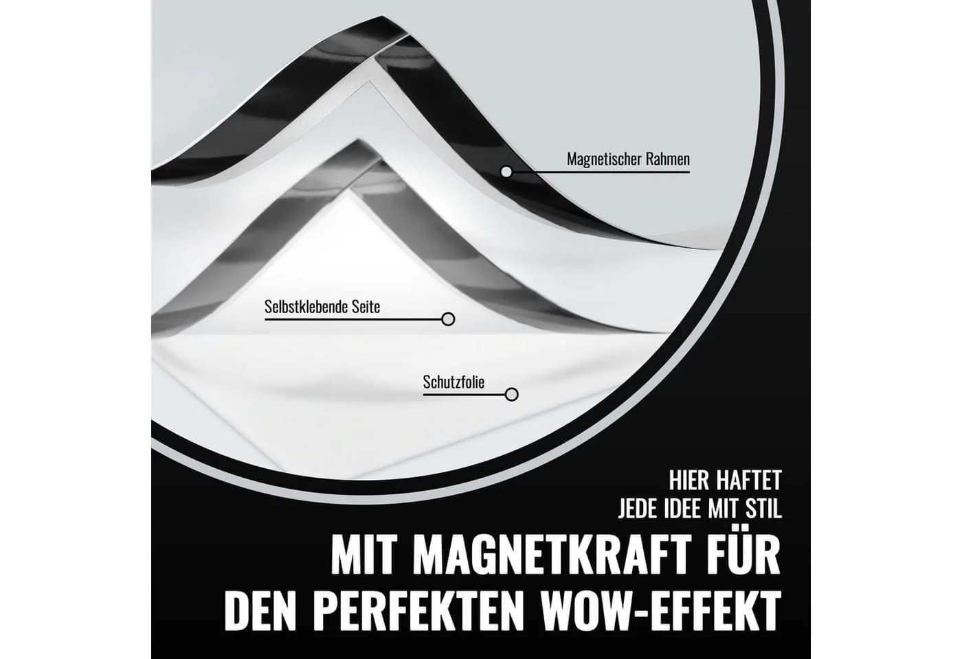 Poppstar Einzelrahmen Weiß Magnetischer Info-Rahmen A4 - Bild 4