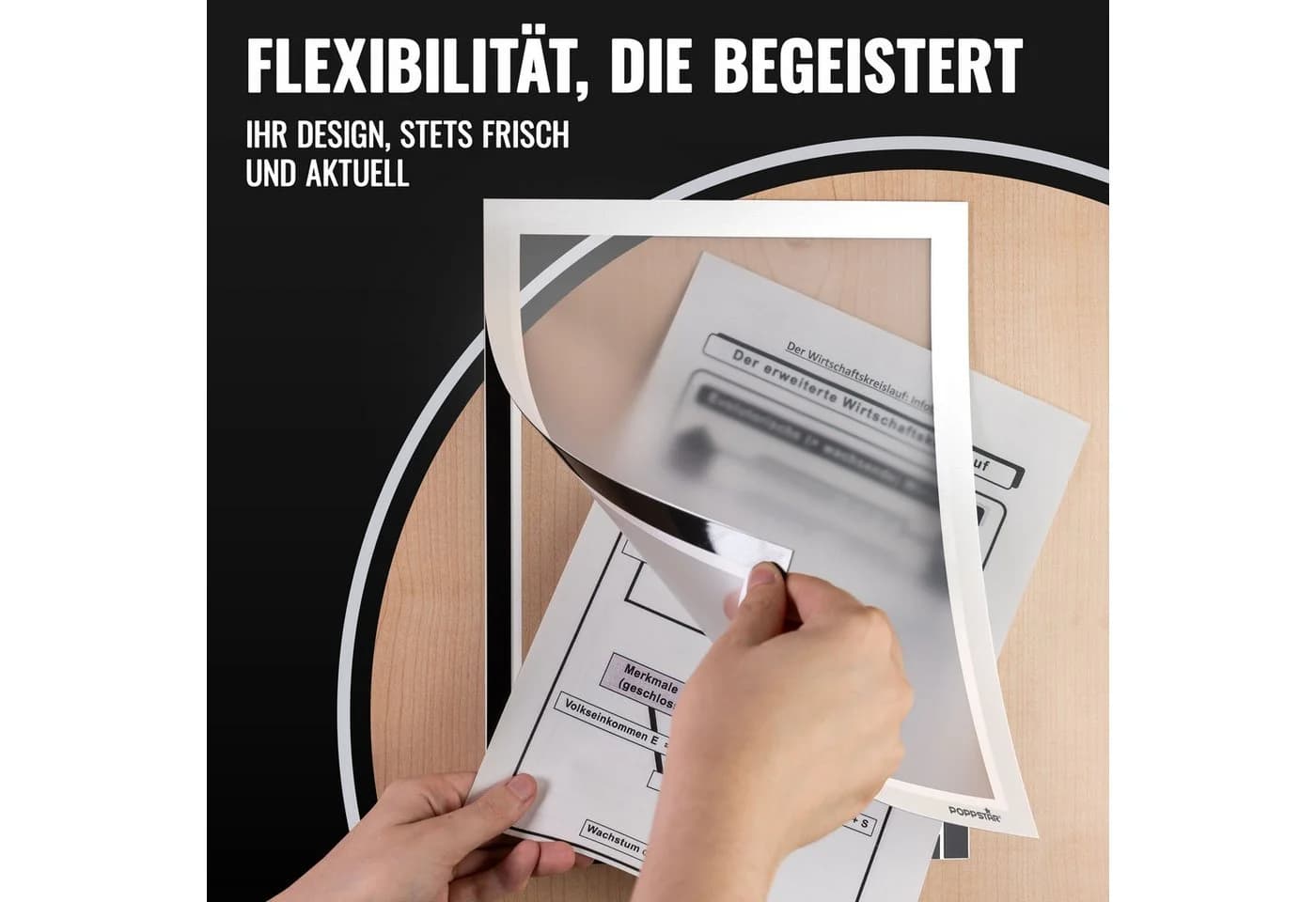 Poppstar Einzelrahmen Weiß Magnetischer Info-Rahmen A4 - Bild 5