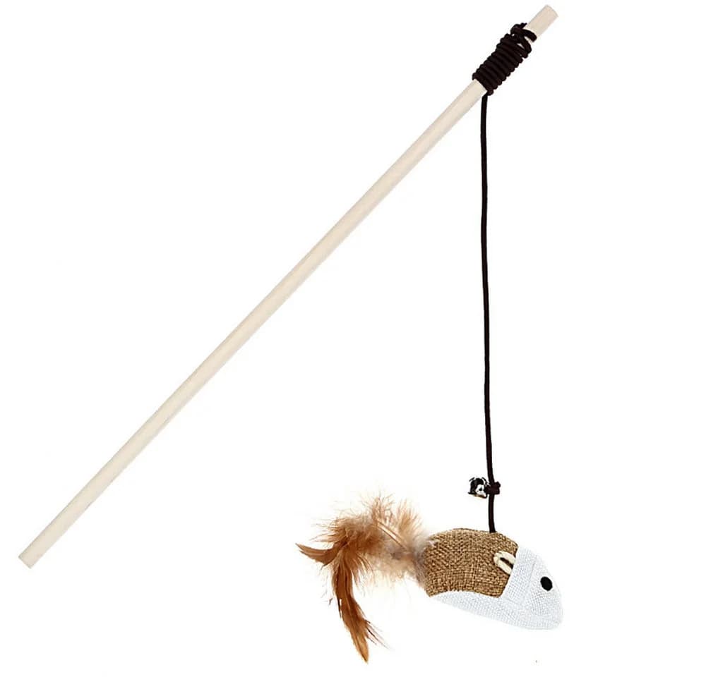 HomeBella Katzenspielzeug K-05 Katzenangel Kauspielzeug Beige - Bild 2