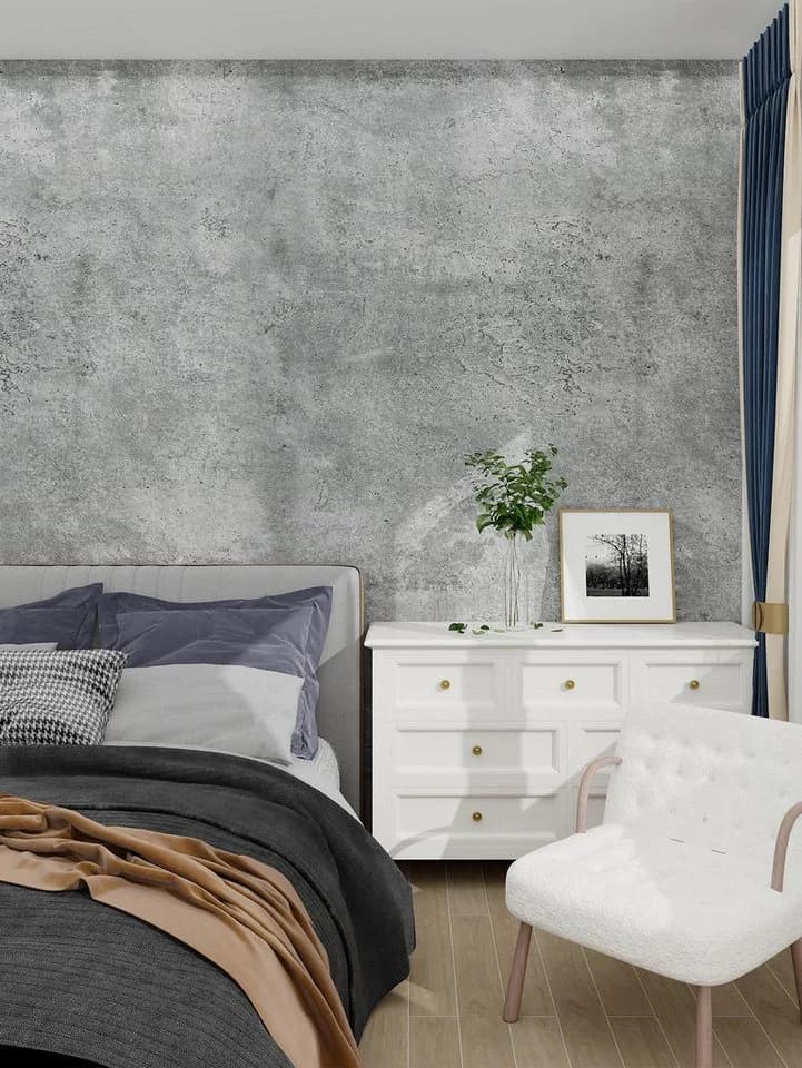 HomeBella Selbstklebende Tapete Betonlook Grau PVC