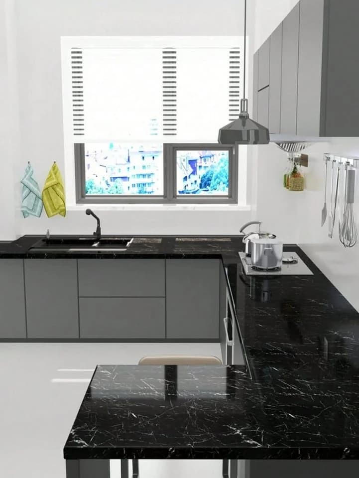 HomeBella Küchentapete Abwaschbare Tapete Selbstklebend Feuchtigkeitsresistent DIY Wanddesign