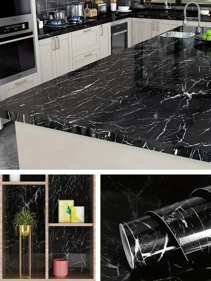 HomeBella Küchentapete Abwaschbare Tapete Selbstklebend Feuchtigkeitsresistent DIY Wanddesign - Bild 3
