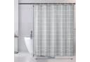HomeBella Duschvorhang Kariert Grau Polyester Antischimmel Bild 5