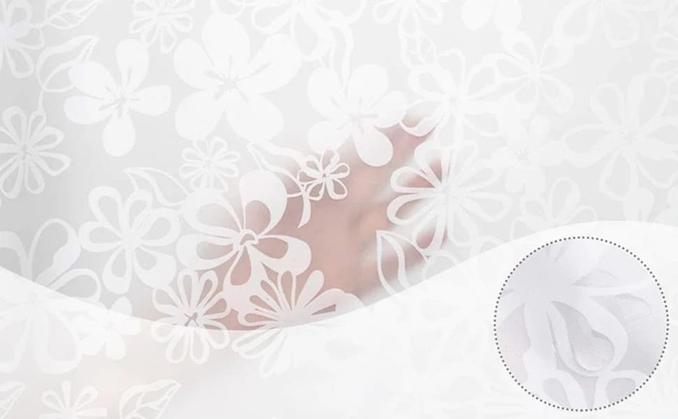 HomeBella Duschvorhang Weiß PEVA Wasserdicht mit Ringen - Bild 5