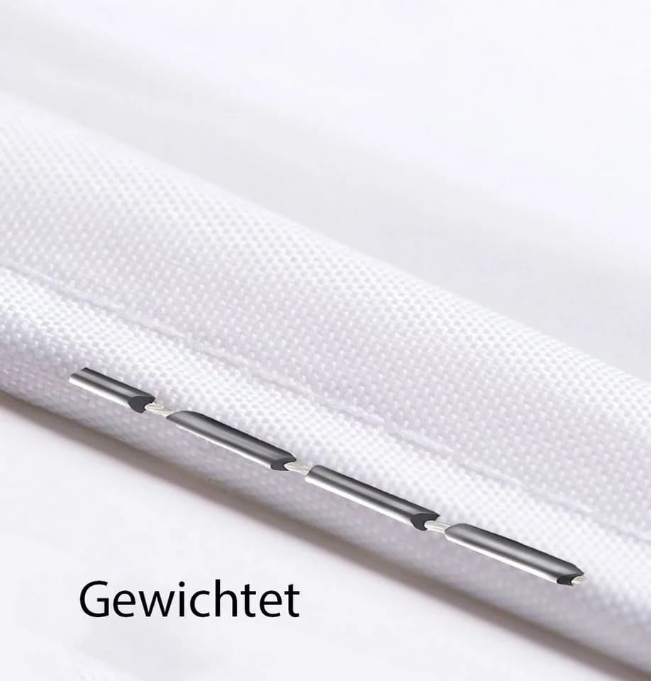 HomeBella Duschvorhang Weiß Polyester Antischimmel Wasserdicht