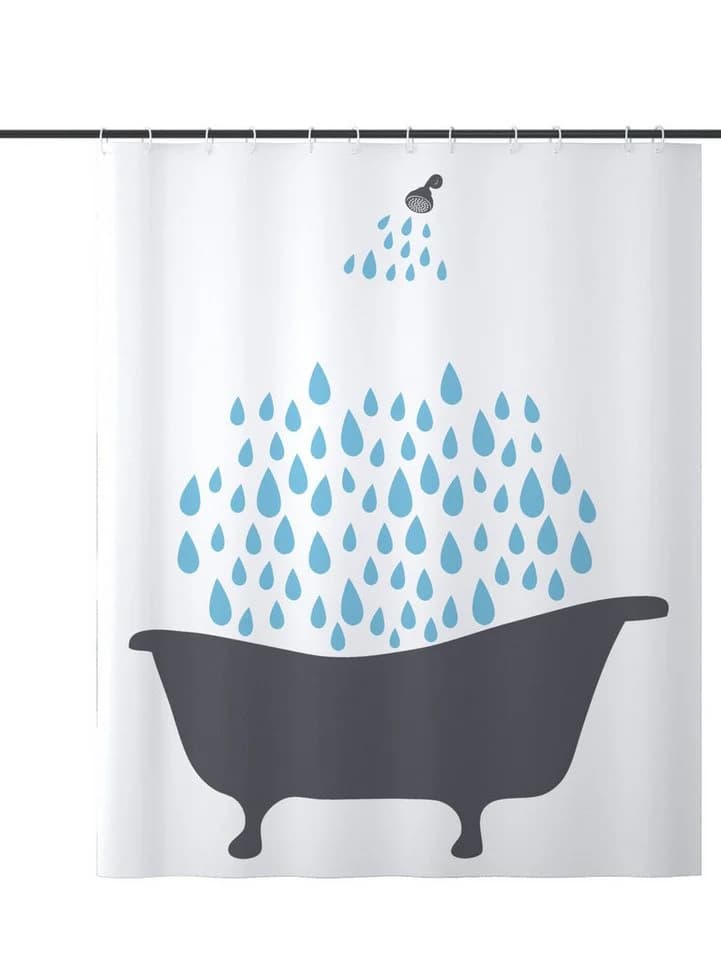 HomeBella Duschvorhang Weiß Polyester Antischimmel Wasserdicht - Bild 2
