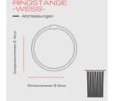 Ekershop Duschvorhangstange Alu Ringstange Weiß Ø 80 cm Bild 3