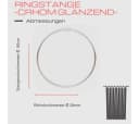 Ekershop Duschvorhangstange Alu Ringstange Silber Chrom Rund Ø 80 cm Bild 3