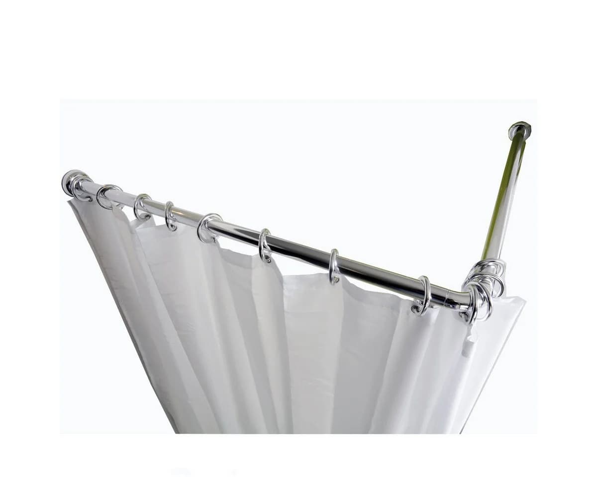 Ekershop Duschvorhangstange Aluminium Chrom 90x90 cm 2er Set - Bild 2