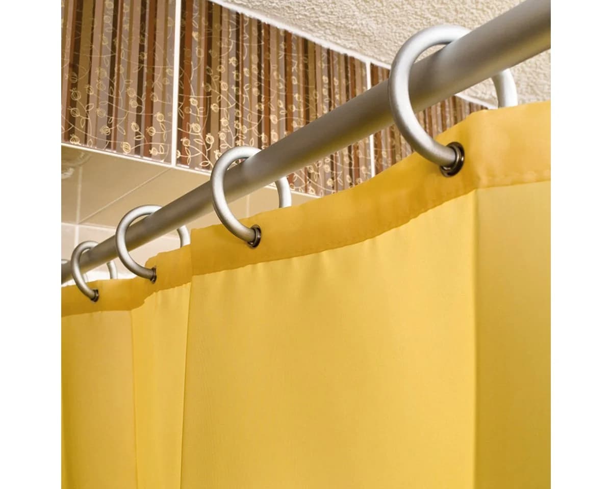 Ekershop Winkelstange Extra Dick! Alu Chrom Matt Eloxiert 2er Duschvorhangstange 90x90 cm