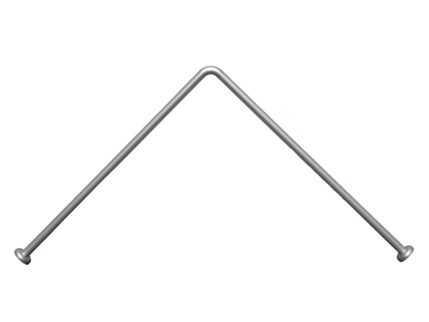 Ekershop Winkelstange Extra Dick! Alu Chrom Matt Eloxiert 2er Duschvorhangstange 90x90 cm - Bild 3