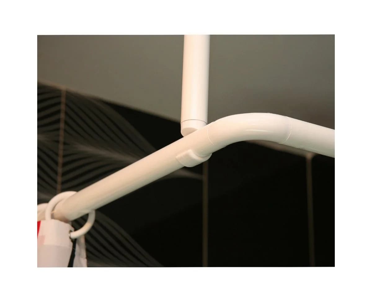 Ekershop Winkelstange Extra Dick! Alu Chrom Matt Eloxiert 2er Duschvorhangstange 90x90 cm - Bild 5