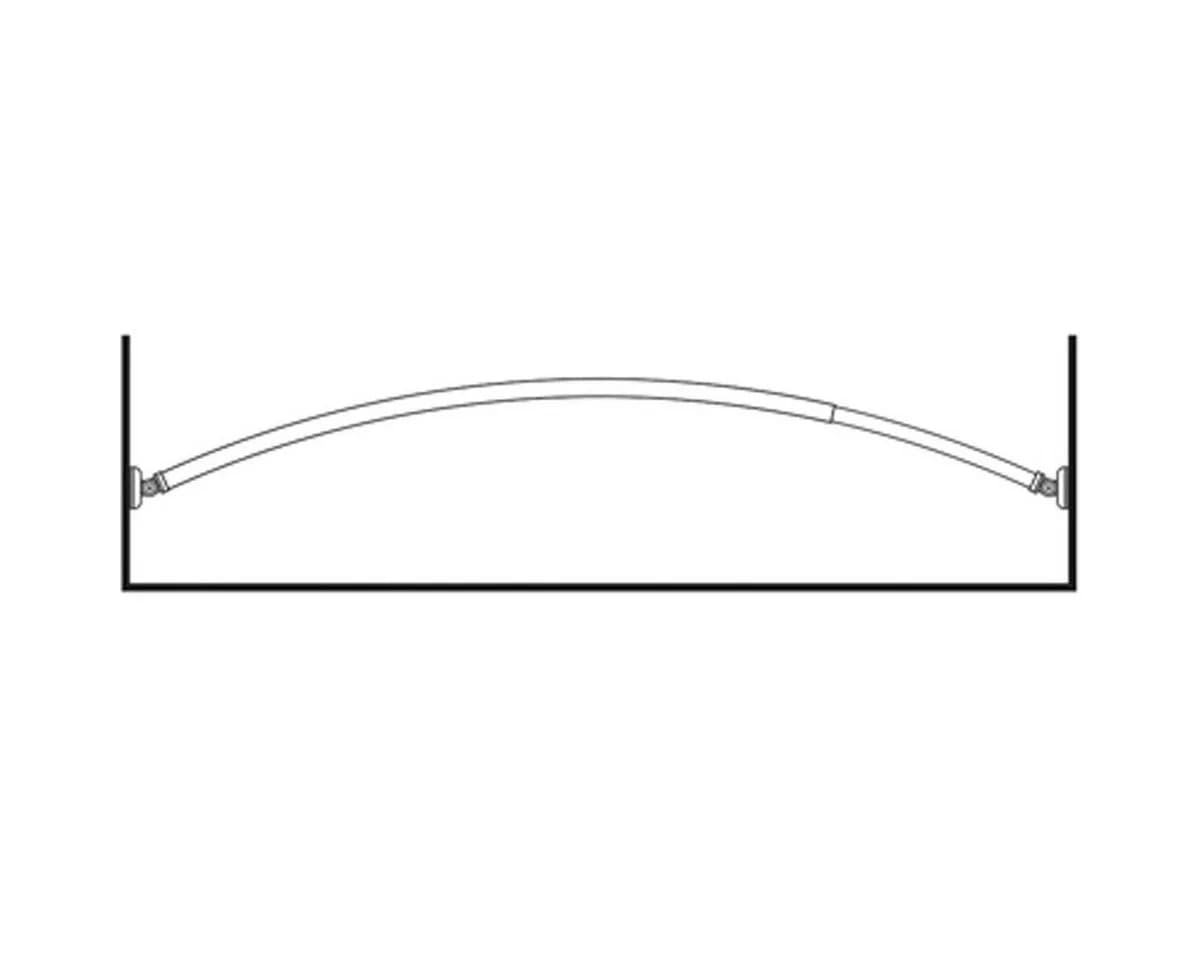 Ekershop Duschvorhangstange Aluminium Chrom Oval Stange - Bild 4