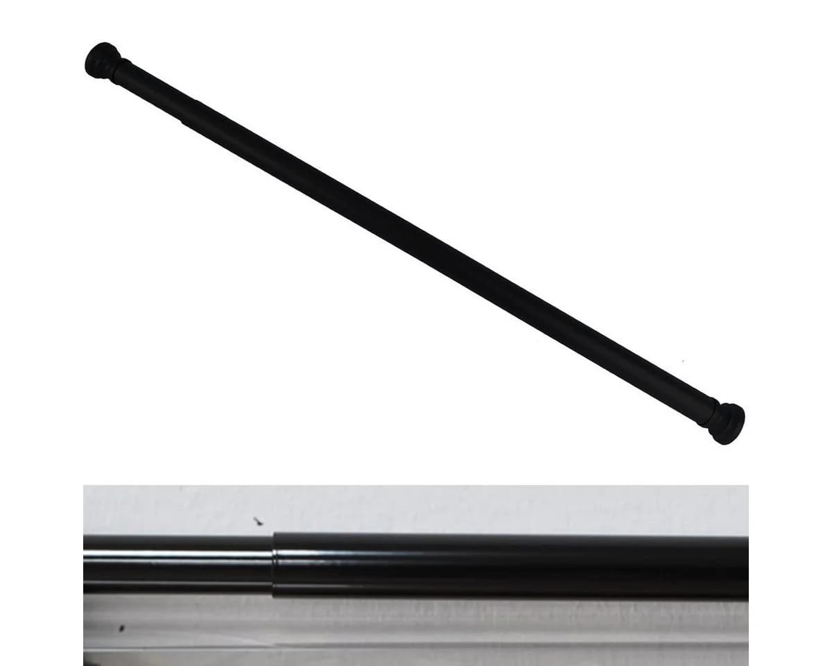 Ekershop Duschvorhangstange Teleskop Schwarz Aluminium - Bild 2