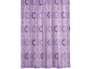 Ekershop Duschvorhang Textil Lila mit Kreisen 120x200 cm Bild 2