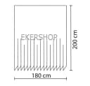 Ekershop Duschvorhang Textil Daisy Weiß und Gelb Bild 4