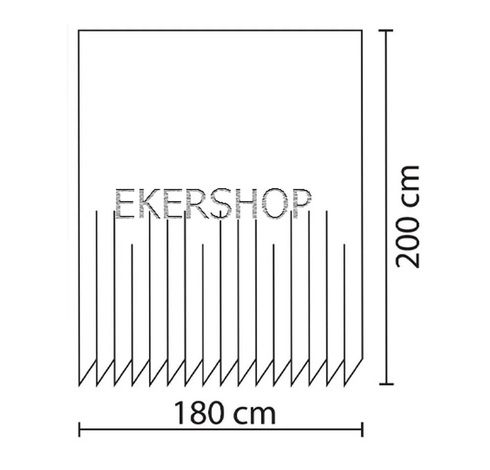 Ekershop Duschvorhang Textil Daisy Weiß und Gelb - Bild 4