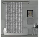 Ekershop Duschvorhang Textil Backsteinmauer 120x200 cm mit Ringen Bild 5