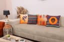 Ekershop Kissenhüllen 4er Set Afrika Style Bunt Orange Polyester Bild 1