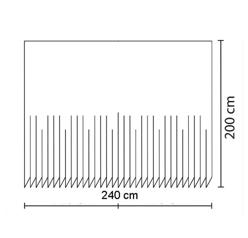Ekershop Duschvorhang Uni-Farben 240 cm Breite - Bild 5