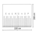Ekershop Duschvorhang Textil Grau mit Kreisen Inkl. Ringe Bild 4