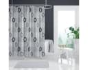 Ekershop Duschvorhang Textil Grau mit Kreisen Inkl. Ringe Bild 5
