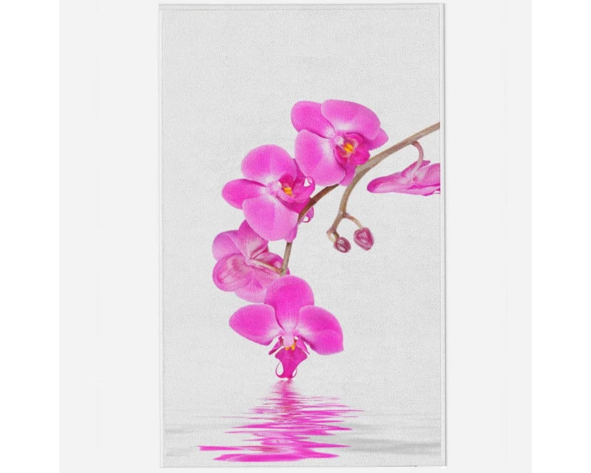 Ekershop Badematte Orchideen Rutschhemmend Polyester - Bild 2