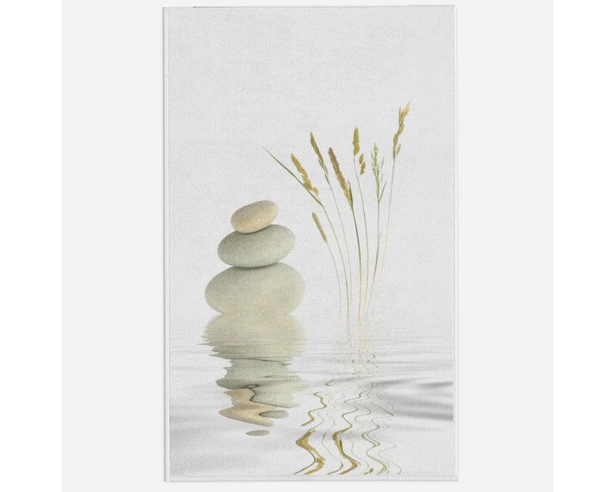 Ekershop Badematte Wellness Stone Polyester Rutschhemmend Modern