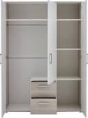 Home Affaire Kleiderschrank Geert 3-türig Grau/Weiß Bild 4
