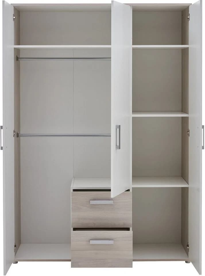 Home Affaire Kleiderschrank Geert 3-türig Grau/Weiß - Bild 4