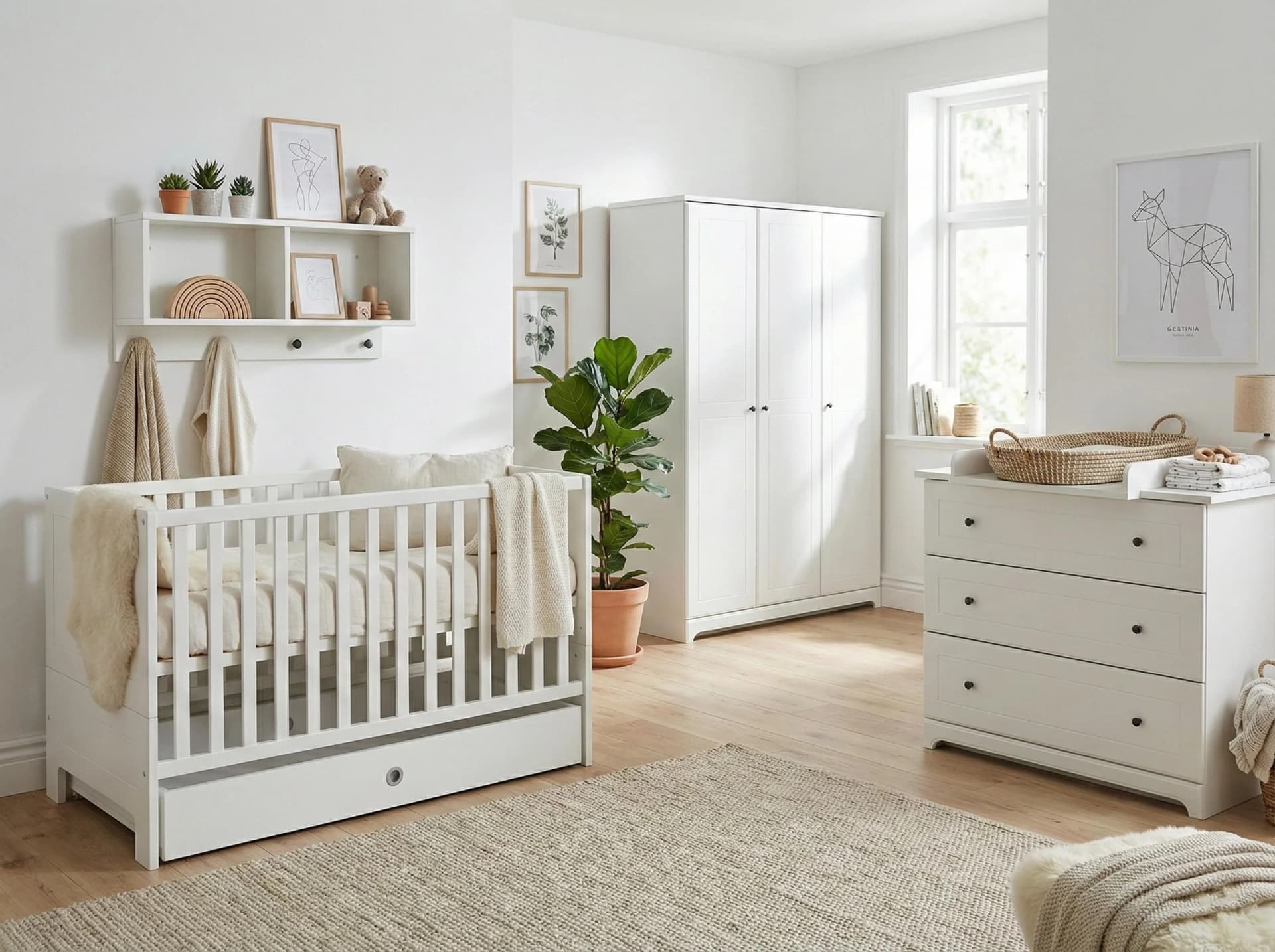 Arthur Berndt BABYZIMMER Mega-Set Thilo 6-tlg. Weiß