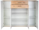 Home Affaire Hochkommode Prato Weiß Braun 2 Schubladen 4 Türen Bild 4