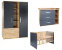 Arthur Berndt Babyzimmer-Set Alessio 3-teilig Anthrazit Eiche Bild 2